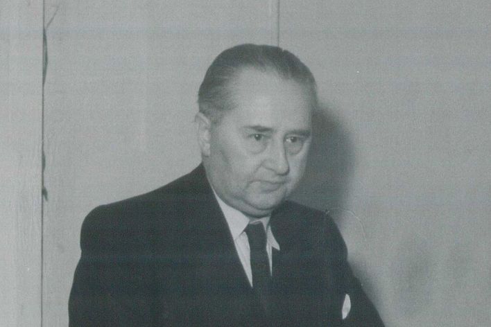 Historical portrait of the company founder of TRUMPF Christian Trumpf